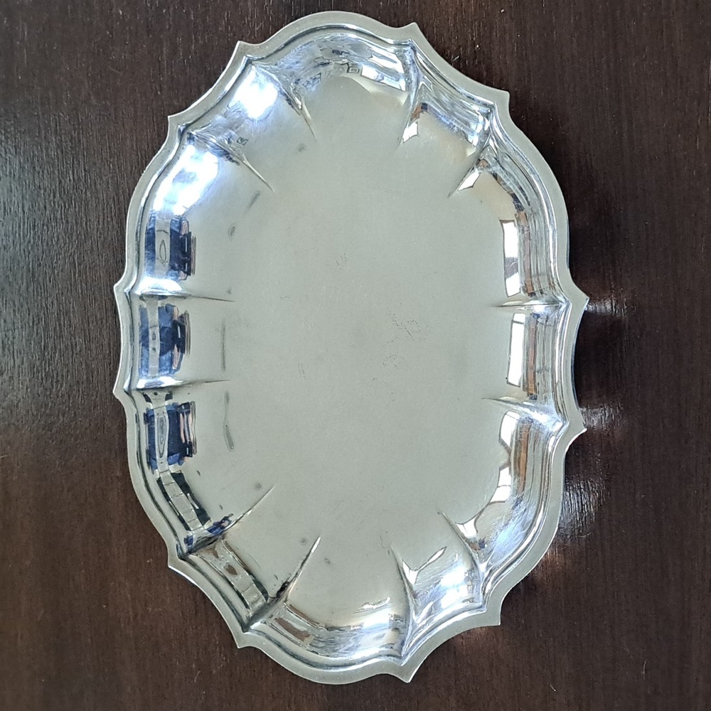 Chippendale Tray Silver Plate 7" oval